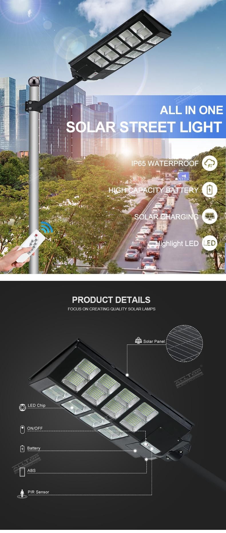 Alltop High Lumen ABS All in One 300W 400W 500W Highway Stadium Outdoor SMD LED Solar Street Light