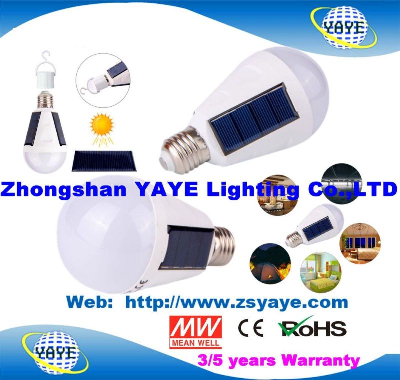 Yaye 18 Hot Sell AC110V/220V E27 Solar Emergency Smart Rechargeable 7W/12W LED Bulbs with 2 Years Warranty