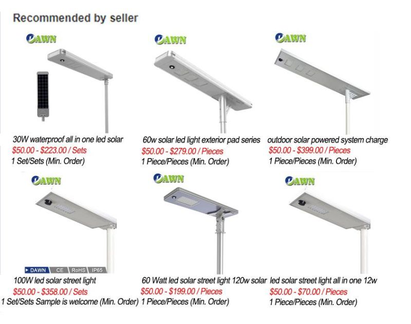 IP65 Amazon Aluminum Alloy Street Solar Panel Light 30W