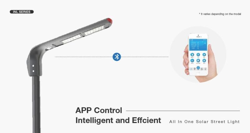 Sunpal 15wp 20wp APP Control Solar Outdoor Street Light