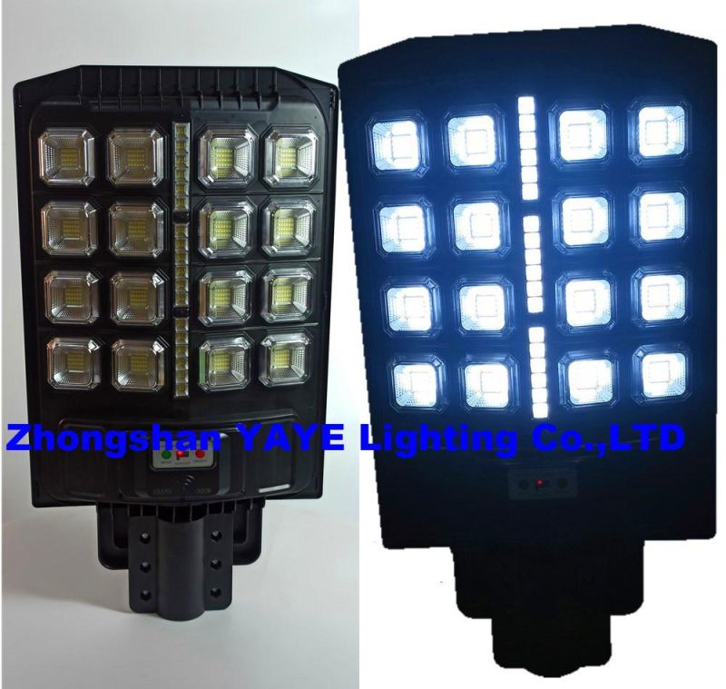 Yaye 2022 Hottest Sell 50W/100W/150W/200W/300W/400W All in One Solar LED Street Road Wall Garden Light with Radar Sensor/Remote Controller 1000PCS Stock