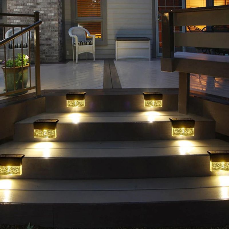 IP65 Warm White Color Changing Outdoor Step Stair Lamp Deck Fence Light LED Solar Light