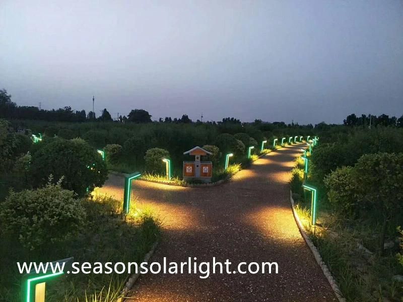 Alu. Outdoor Decoration Light 6W Garden Pathway Solar Light with Warm LED Light & LED Strip Lighting