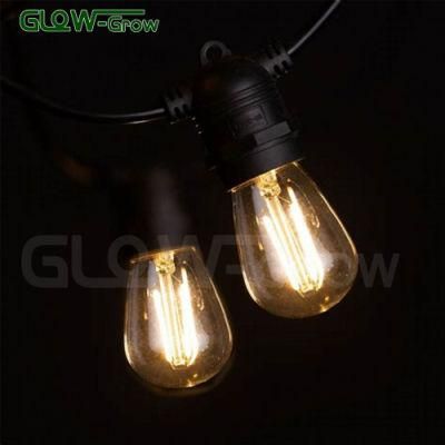 Outdoor Waterproof Solar Bulb String Light for Porch Decoration