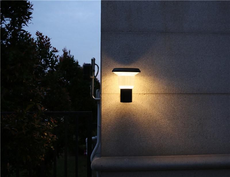 LED Solar Energy Garden Pathway Seurity Pillar Spike Light Outdoor Solar Wall Light