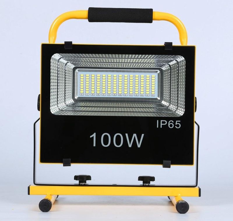 Yaye 18 Hot Sell 50W/100W Portable Solar Flood Light/ 50W/100W Portable Solar Recharge LED Spotlight