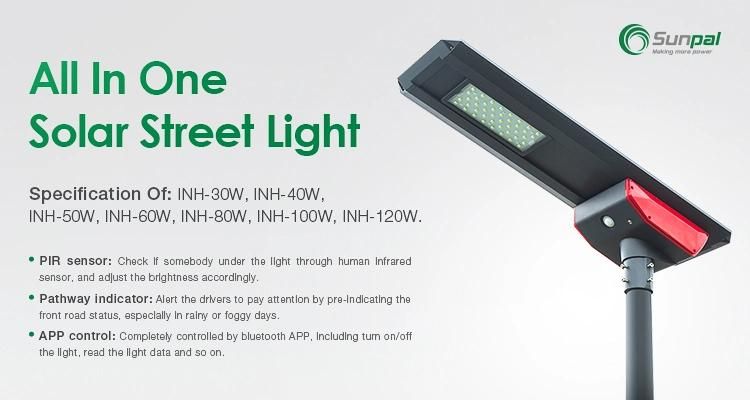 Sunpal 30W 40 Watts 120W Remote Control Sensor Solar Panels Led Outdoor Street Light Lighting In Sri Lanka Japan Yuyao