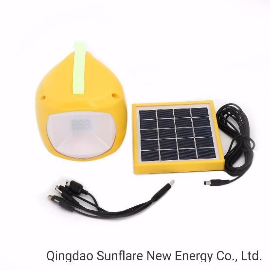 Rechargeable LED Solar Emergency Light with Mobile Phone Chargers