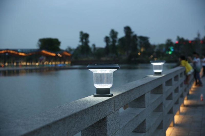 Factory Price Die-Casting Aluminum High Lumen Solar Pillar Light for Path Garden Household