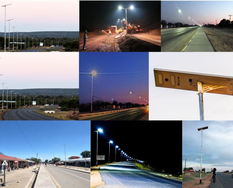 80W All in One Solar LED Street/Highway/Garden Light with 9600lm and LiFePO4 Lithium Battery