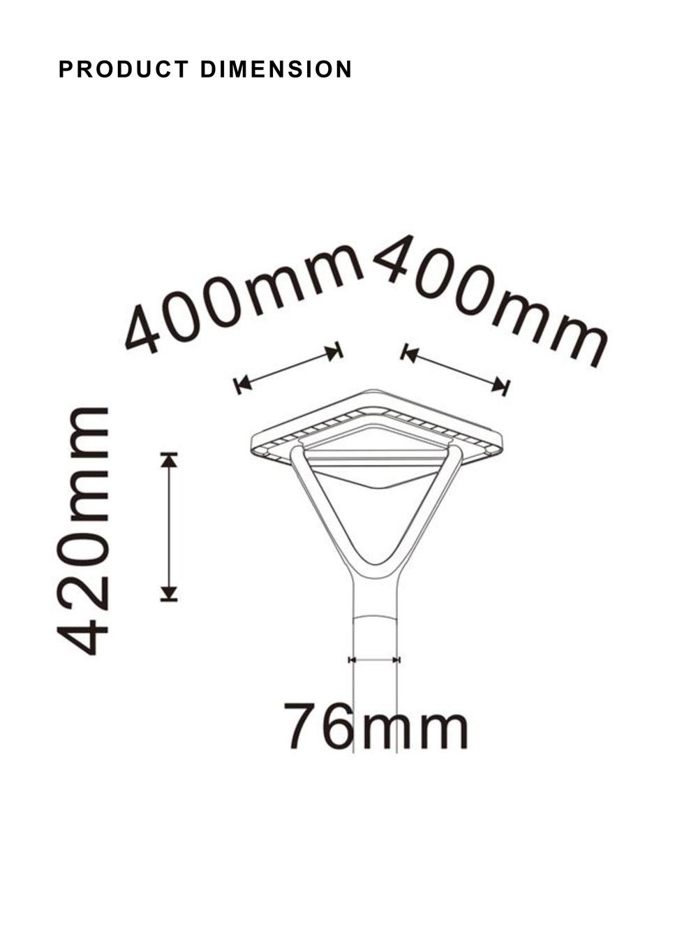 No Wiring off Grid Solar Walk Way Light for Garden Park Backyard