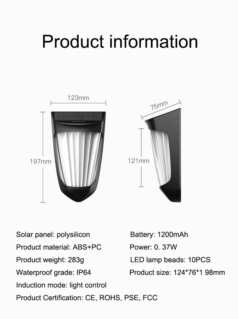 LED Solar Wall Washer Light Outdoor Waterproof Fence Light Wall Light