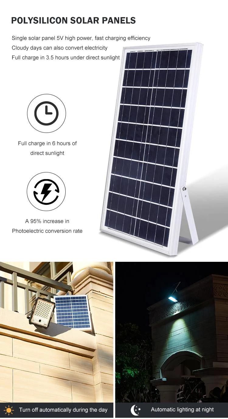 Most Powerful Waterproof IP66 Outdoor Dusk to Dawn Solar Flood Light 100W 200W 300W 400W with on off Switch Solar LED WiFi CCTV Solar Light