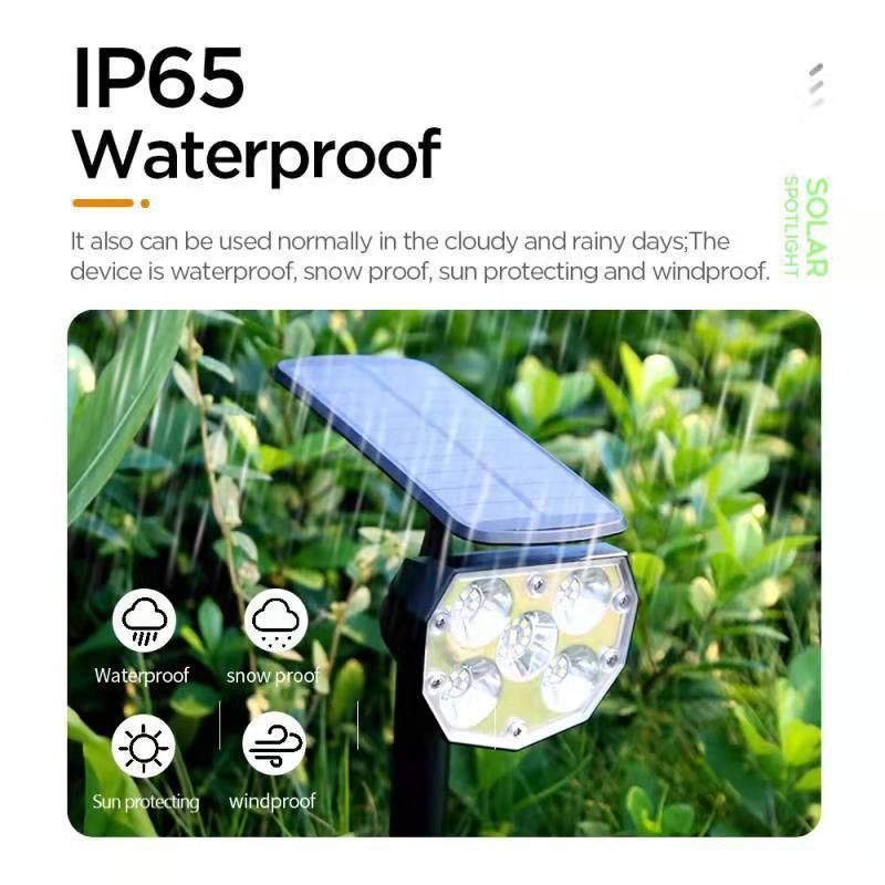 Solar Landscape Spotlights Outdoor 32LEDs IP65 Waterproof Solar Powered Wall Lights 2-in-1 Adjustable Lights for Garden Yard Driveway