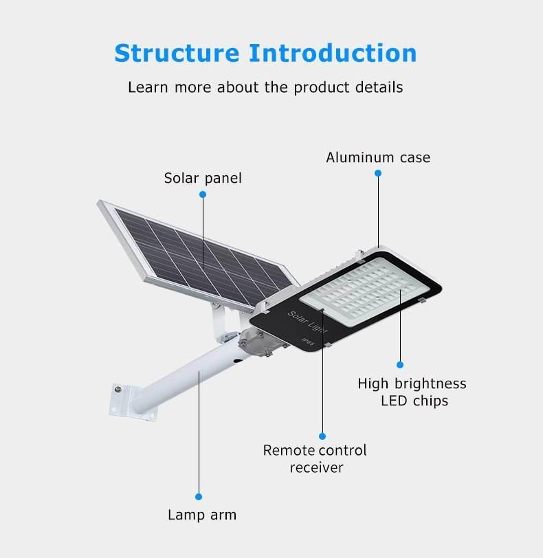 Manufacturer Sell Directly 50W 60W 100W Solar Street Light Home Use