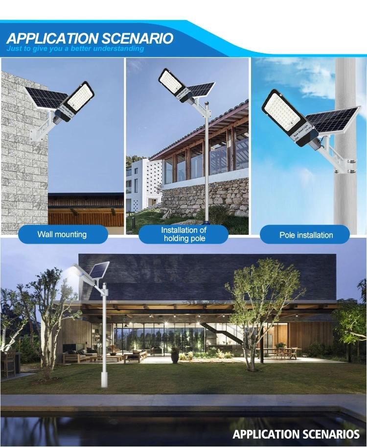 High Brightness and Long Working Time Solar Power Street Light High Quality Luminaires 200W 300W Waterproof IP66