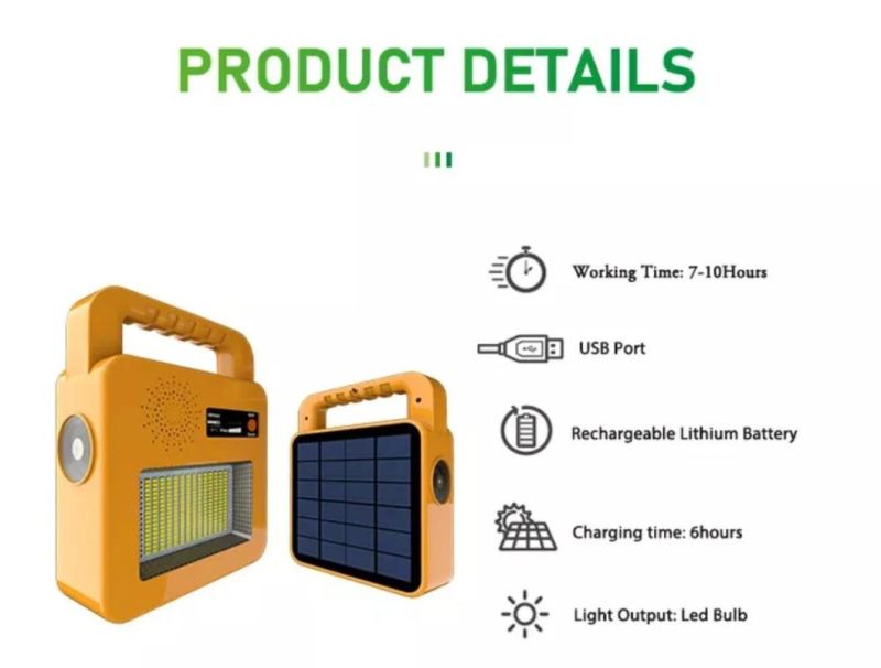 New Arrriving Solar Energy LED Lighting Solar Charge Controller Outdoor Solar Light Lantern for Emergency Lighting