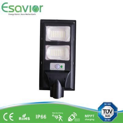 Esavior 60W All in One LED Solar Light 112 for Pathway/Roadway/Garden/Wall Lighting