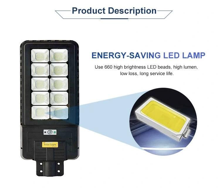 300W 400W 500W Solar Street LED Wall Light for Outdoor Lighting
