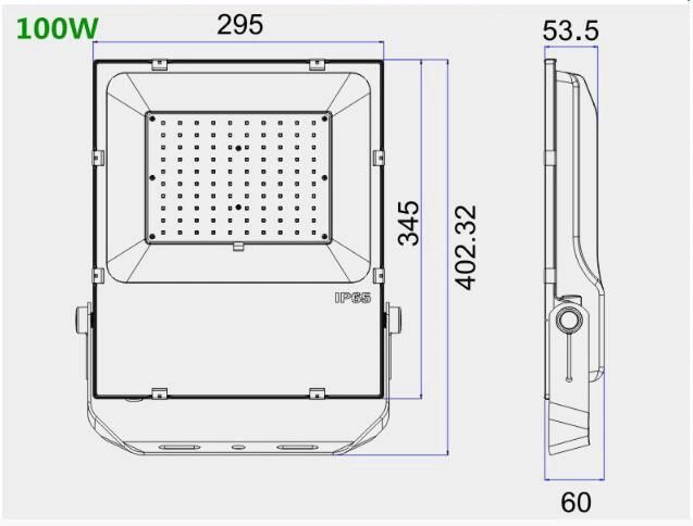 10W 20W 30W 50W 80W 100W 150W 200W SMD3030 LED Floodlight with MW Driver