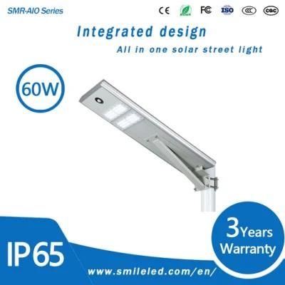 60W Outdoor Light All in One Solar Lamp Integrated LED Solar Street Light