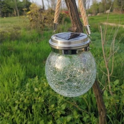 Roof Overhaning Lamp LED Solar Jar Light for Garden Backyard