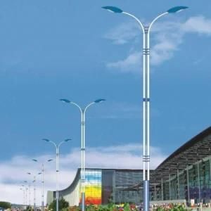 10m White Stainless Steel Street Light Pole with Solar Panel