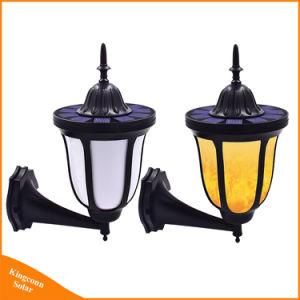 Solar Wall Lights Flickering Flames LED Outdoor Dancing Night Light Waterproof New Lantern Design for Garden Door Patio Yard