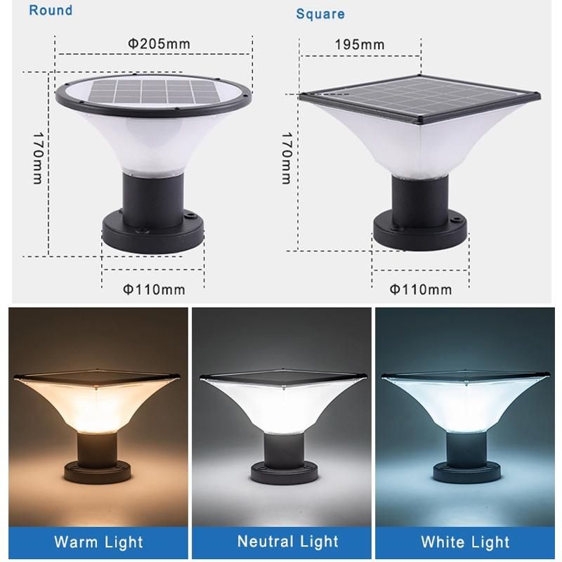 7W Decoration LED Solar Panel Yard Light, Smart Outdoor IP67 Waterproof Garden Lights, Energy Saving Lamp Outdoor Lawn Lighting