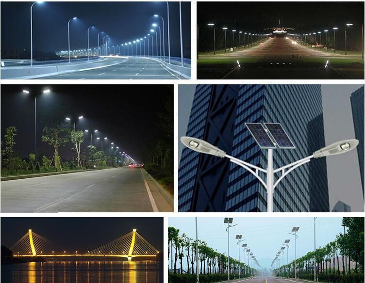 11m Solar LED Street Lamp with 90W LED Lamp and Battery on Top