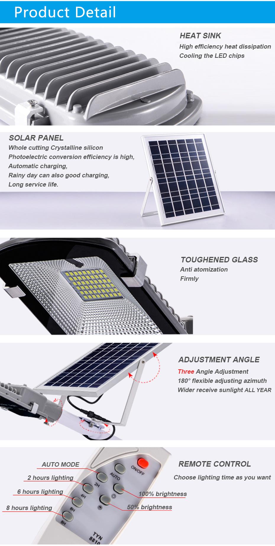 50W Street Light 12V 24V Aluminum Highway Plaza Garden Park Path Streetlights