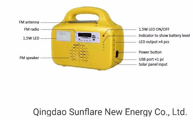 Latest Rechargeable LED Solar Lantern Lamp Lighting System Gennerator with Mobile Phone Charger for Camping