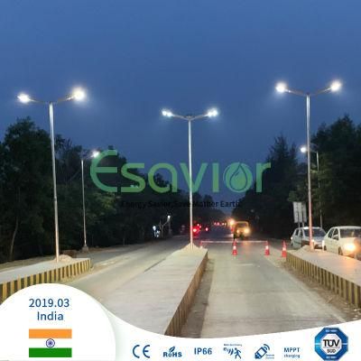 80W New Design Energy Saving All in One LED Solar Street Light 9600lm for Government Road Lighting Project with 12 Years Production Experience