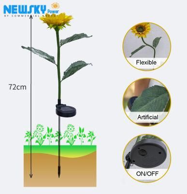 5% Discount LED IP65 Waterproof Decorative Garden Lamp Solar Powered Sunflower Light with Stake