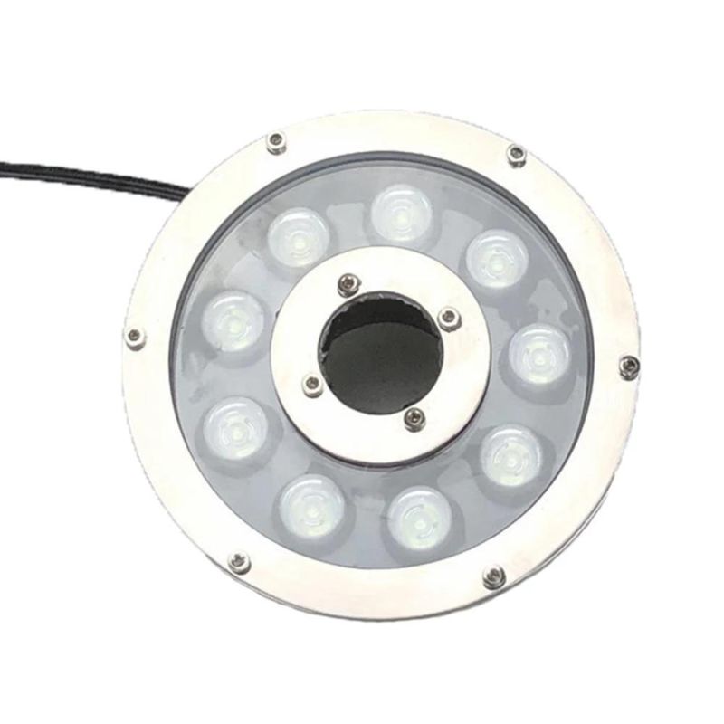 DMX512 Control Module RGB 9W Round Underwater LED Lights DC 24V Outdoor Pond Lamps Fountain Lamp