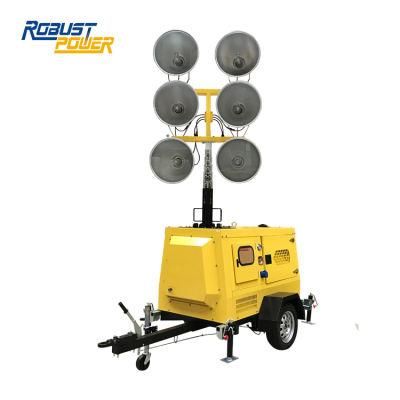 6-Section Mast 9m Hydraulic Extension Lighting Tower