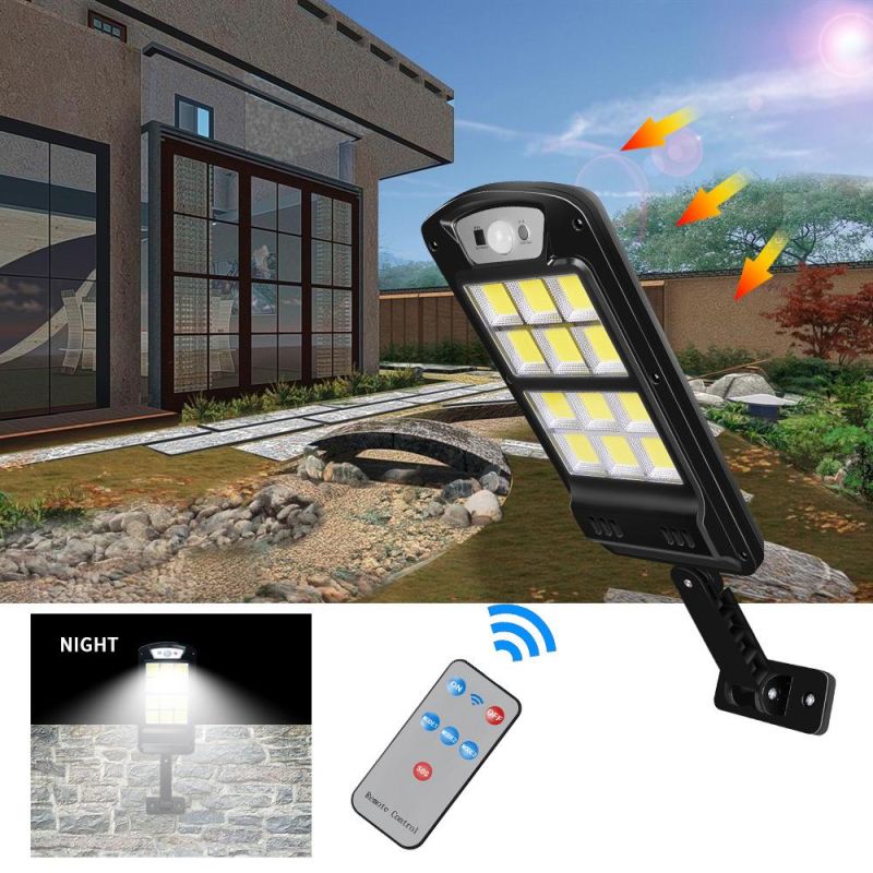 Powerful Remote Control COB Solar Light LED Outdoor Solar Lamp PIR Motion Sensor Garden Wall Street Lights Decorative