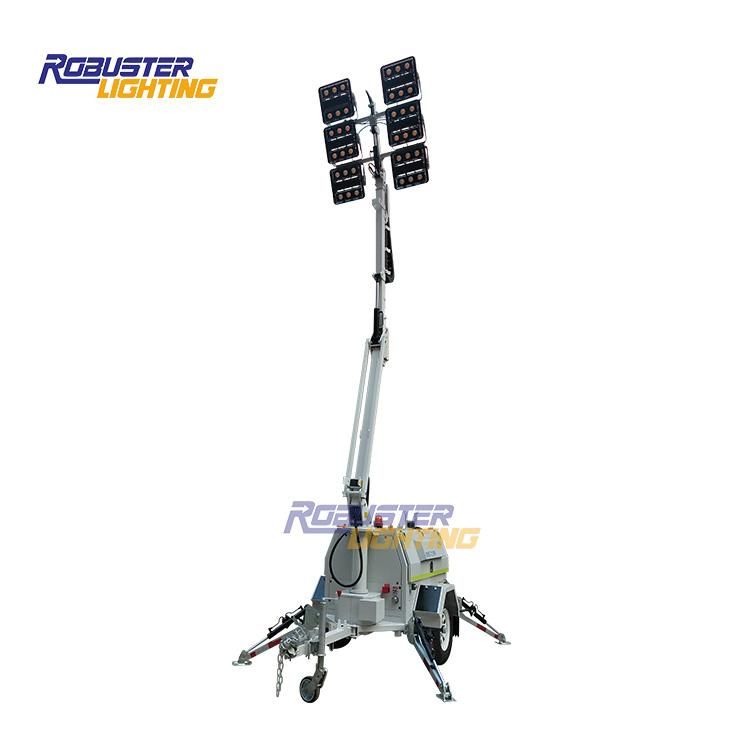 6X480W SAA Certified Four Folded Hydraulic Mast Mobile Lighting Tower