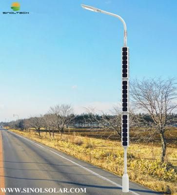 80W LED Quardrangl PV Support Vertical Solar LED Street Light Fixture (SNV-80W)