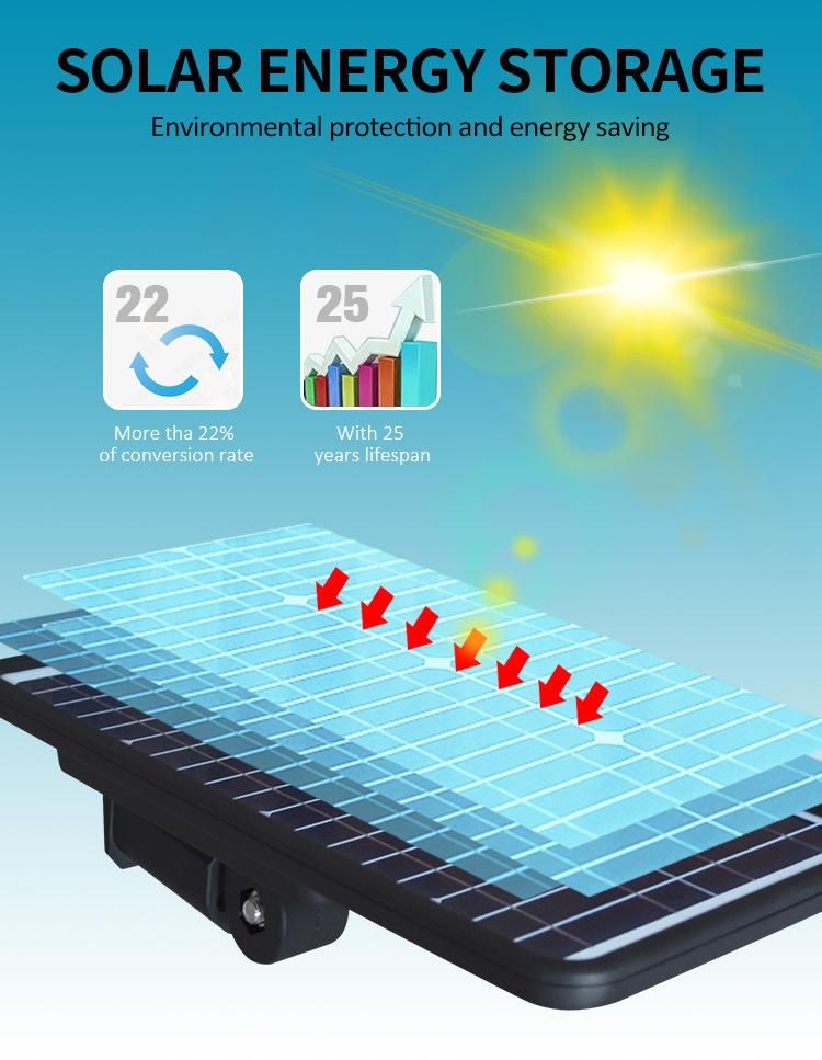 PIR Sensor Light Control 40W 12V Integrated Solar Street Light