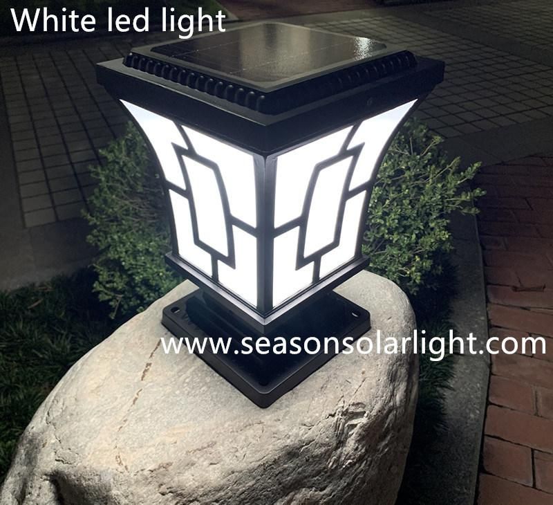 Bright Energy Saving LED Lighting Lamp Garden Gate Solar Light Outdoor Pillar Light with Smart Multi-Color LED Light