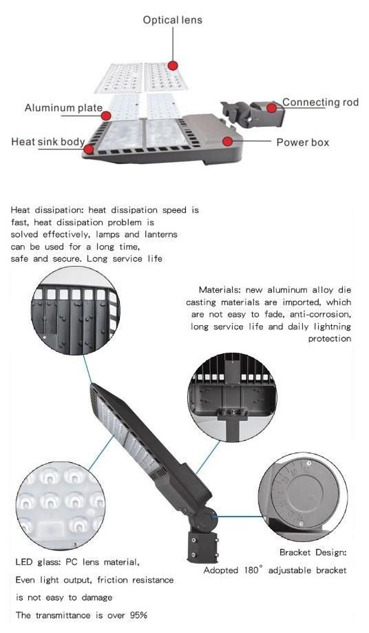 Outdoor IP66 Waterproof High Brightness 300W 200W 150W 100W LED Street Lamp LED Park Light