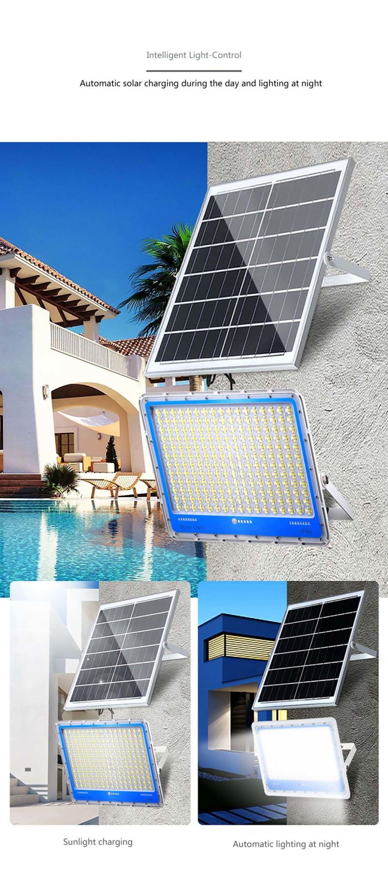 100W Professional IP65 Waterproof Outdoor Garden Light High Brightness Solar LED Flood Light