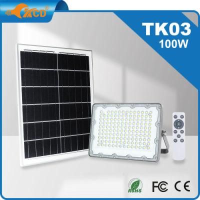 Wholesale Price Waterproof IP65 Outdoor Remote Control Warm White Floodlight 50W 100W 150W 200W 300W LED Solar Flood Light