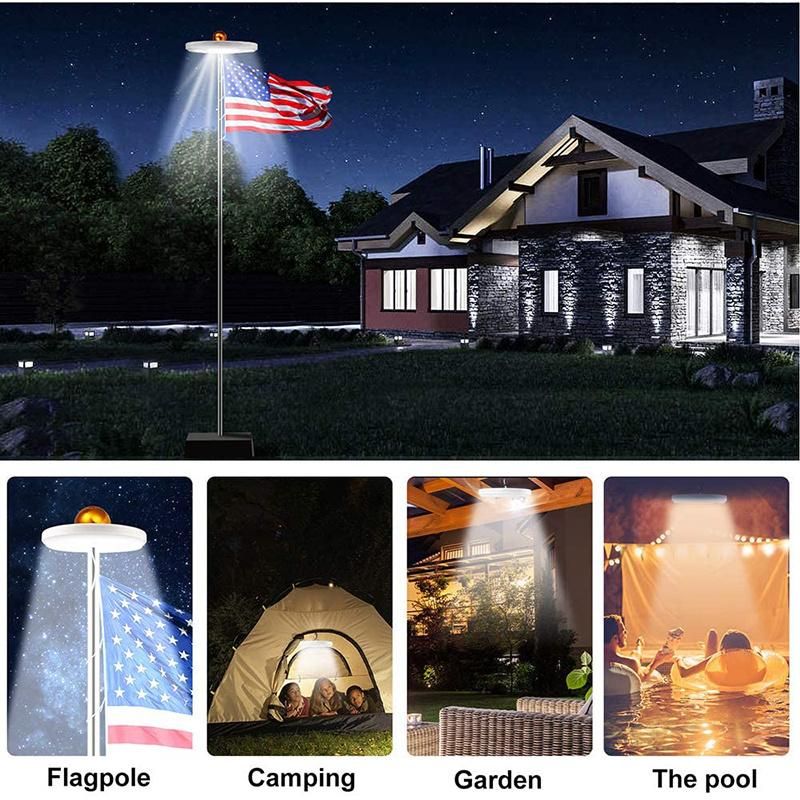 Solar Flag Pole Light 111 LED Solar Powered Flagpole Lights, Super Bright Flag Pole LED for Longest Lasting Upto 10 Hrs