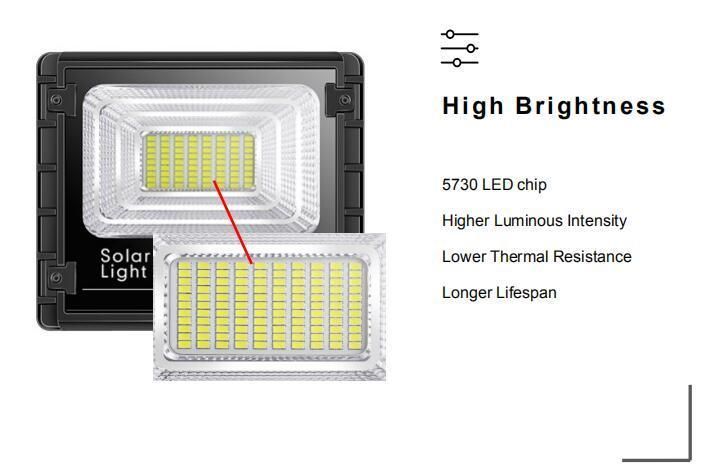 High Lumen Outdoor Lighting Waterproof IP67 Aluminum 60W 100W 200W Solar LED Flood Light