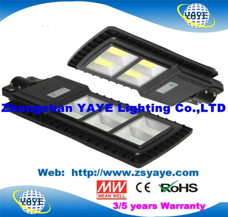 Yaye 18 Best Sell 300W/100W/200W Integrated Lithium Battery Solar LED Street Light / Garden Light with Light + Timing + Radar Control /+ Human Motion Sensor