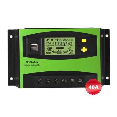 Demuda 12V 24V 48V Auto 40A Solar Regulator 110V 220V AC to DC off Grid PWM Solar Charge Controller