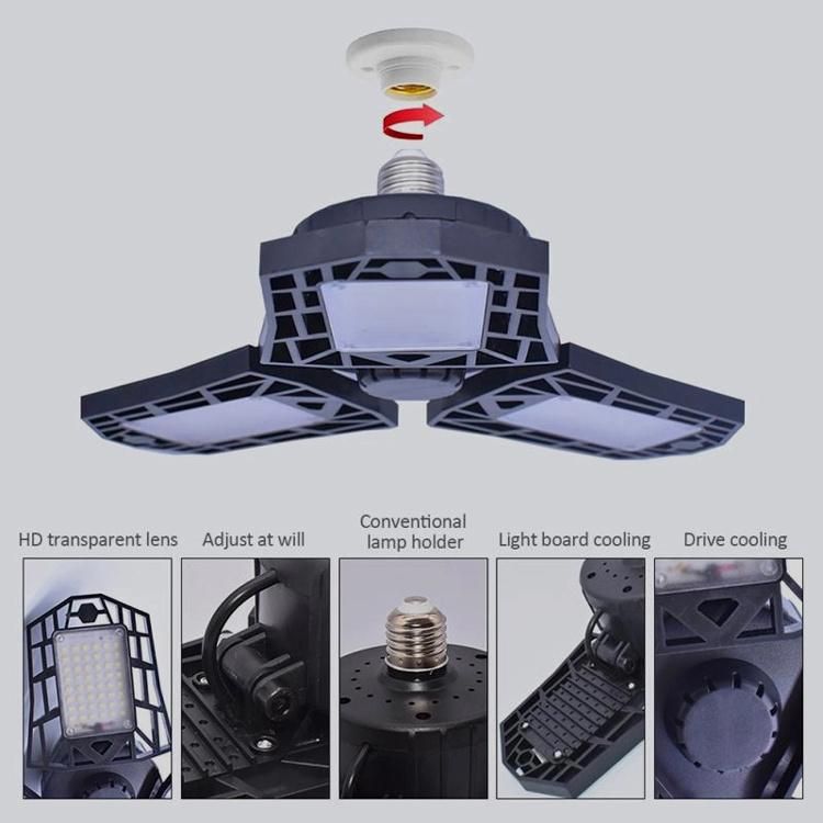 Deformation Folding Lamp E26/E27 Waterproof LED Deformed Garage Light