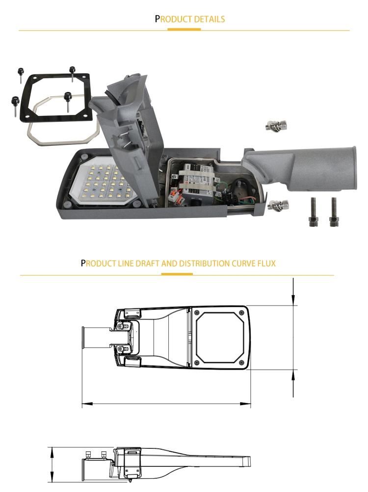 60W 100-277V Water Proof Outdoor LED Lamps for Street